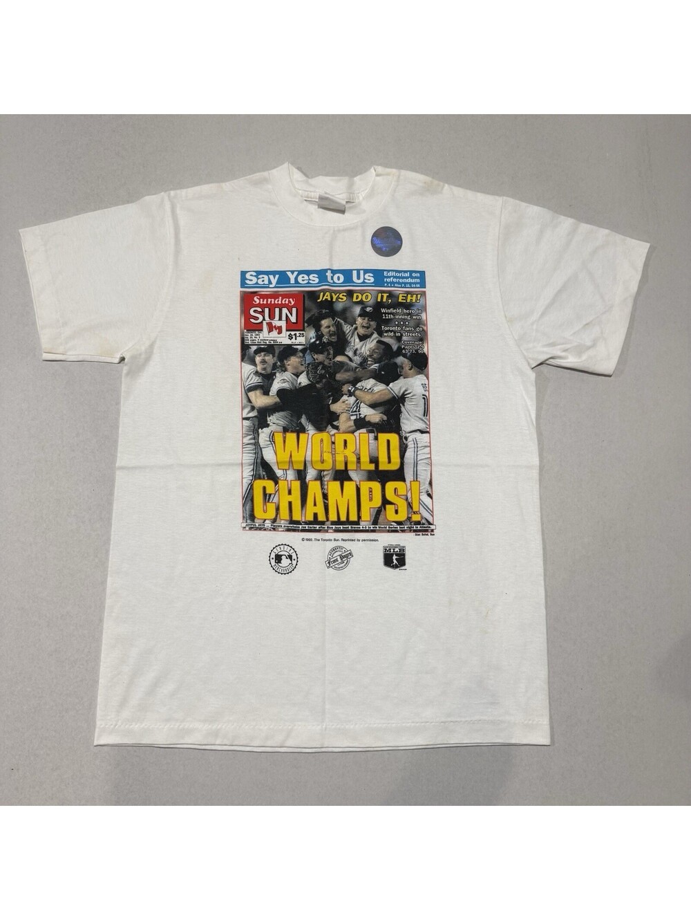 Vintage World Champs Toronto Blue Jays Shirt Size Medium MLB Tee Men’s